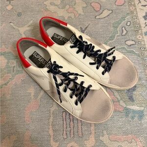 White and Red Women's Sneakers